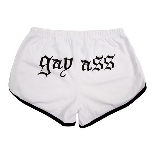 Gay Ass Shorts - White