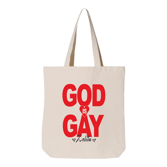 SIGNED God Is Gay Tote